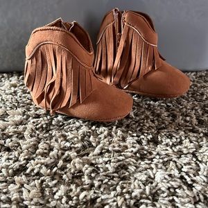 Fringe Western Infant Booties